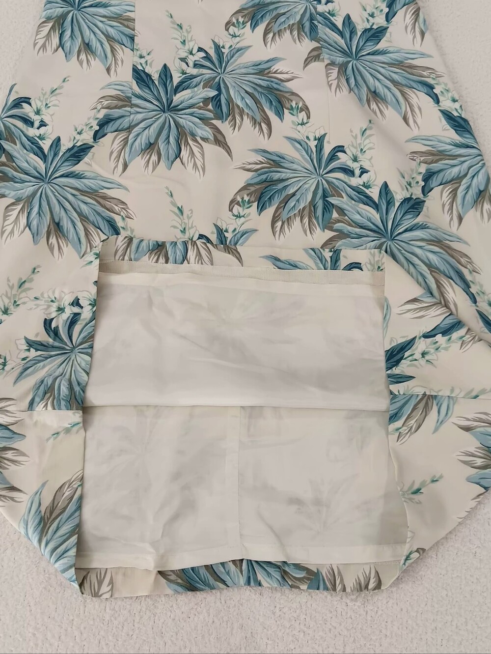 VTG 90s Tommy Bahama Silk Shift Dress Sz 6 Blue Teal Palm Tree Tropical Lined - Picture 6 of 8